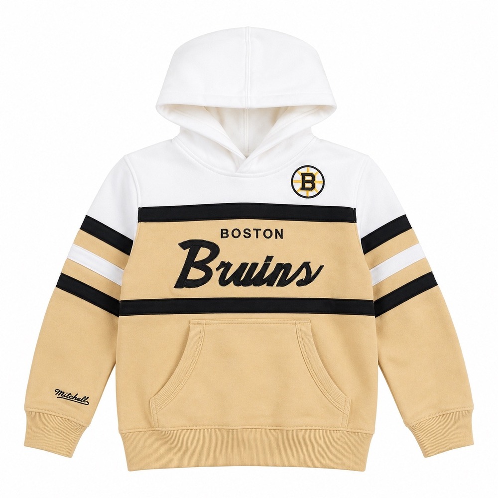 Boston Bruins Kids Hoodie Gold White Black NHL Small 8 youth sportswear retro